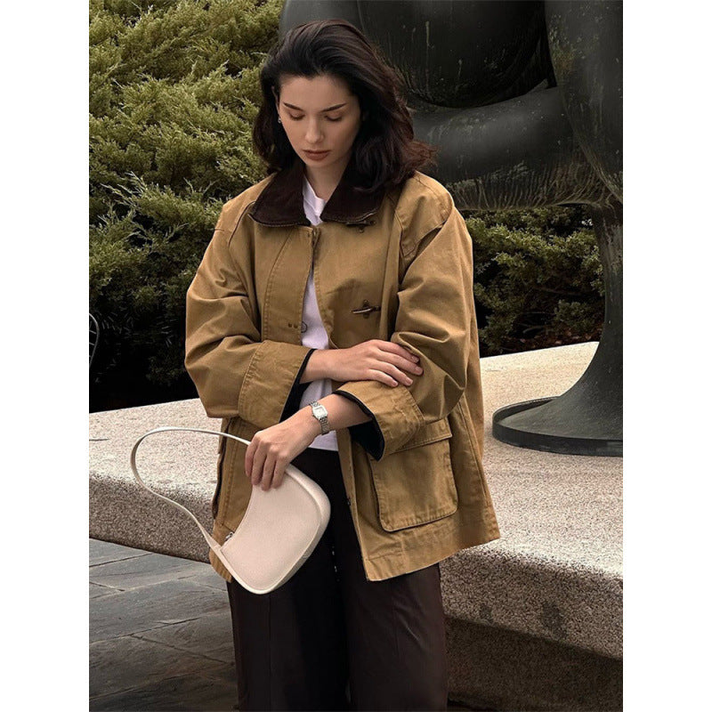 Damen Utility-Jacke mit klassischem Schnitt und hohem Kragen EB
