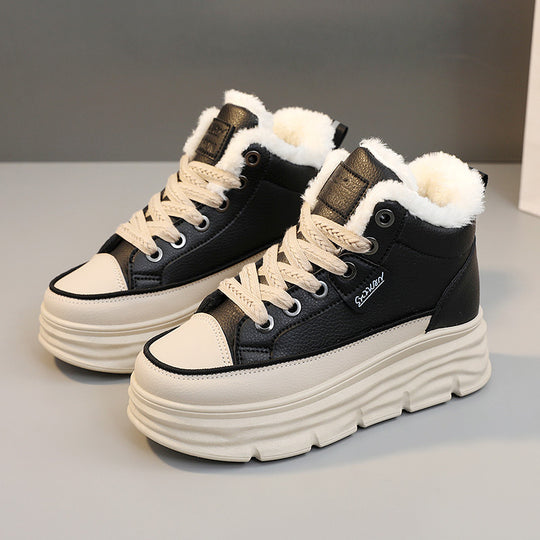 Damen High-Top Sneakers mit warmem Innenfutter und rutschfester Sohle EB