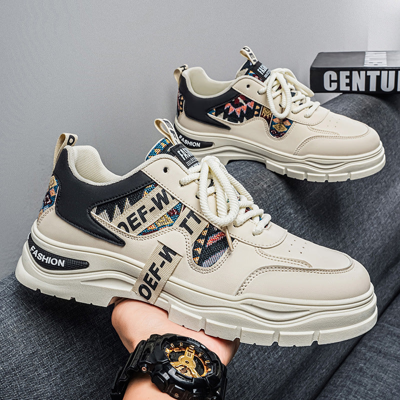 Damen Modische Chunky Sneakers mit einzigartigem Grafikdesign und rutschfester Sohle EB
