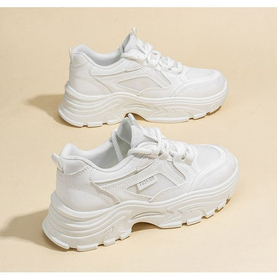 Damen Chunky Sneakers mit dämpfender Sohle und atmungsaktiver Obermaterialstruktur EB