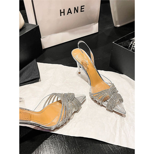 Damen elegante Mules mit verzweigten Riemen EB