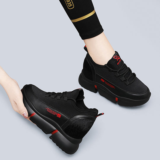 Damen Sportliche Chunky Sneakers mit atmungsaktivem Mesh-Obermaterial und innovativer Dämpfungstechnologie EB