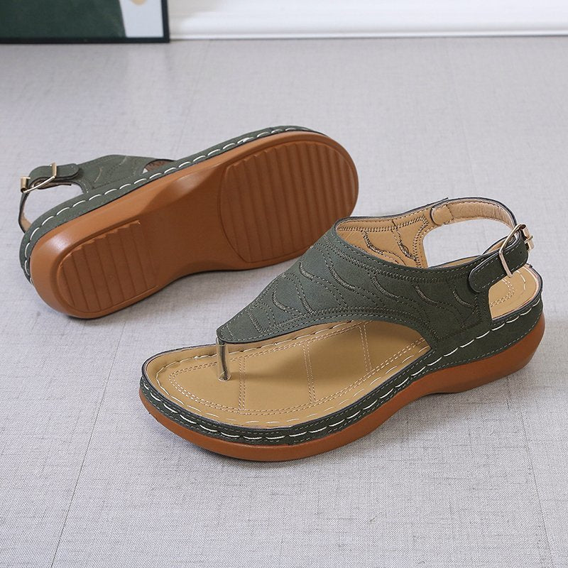 Damen Zehentrenner-Sandalen mit anatomischer Fußbettung EB