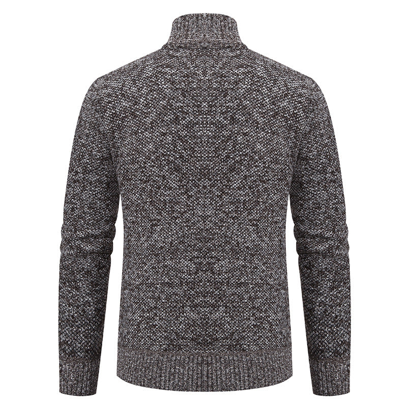 Herren Strickjacke mit modernem Zipper und strukturiertem Design EB