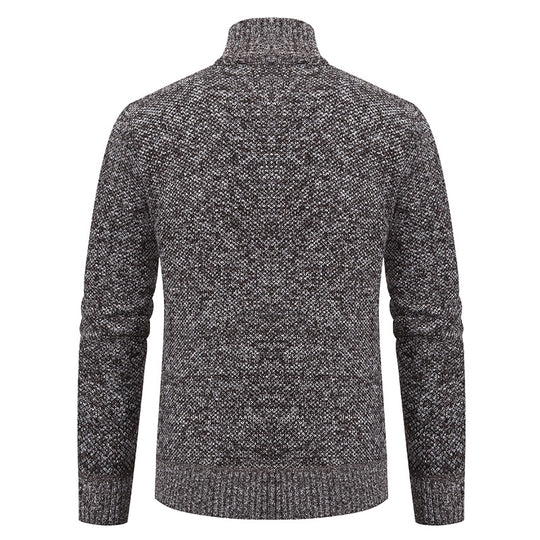 Herren Strickjacke mit modernem Zipper und strukturiertem Design EB