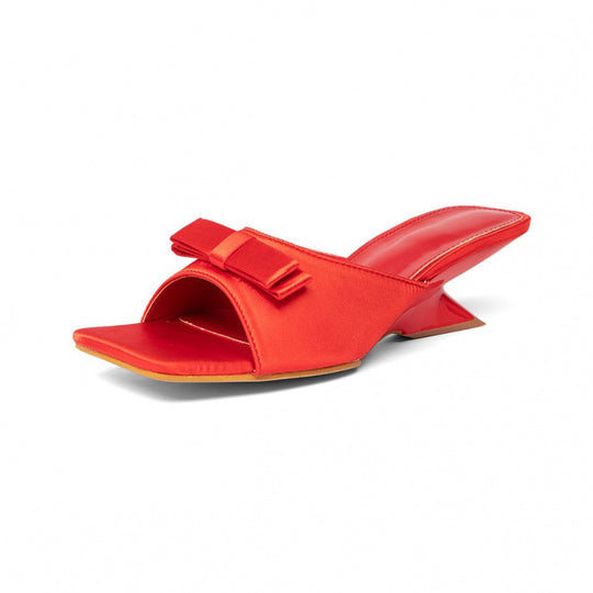 Damen elegante Slingback-Sandalen mit modischem Schleifendetail EB