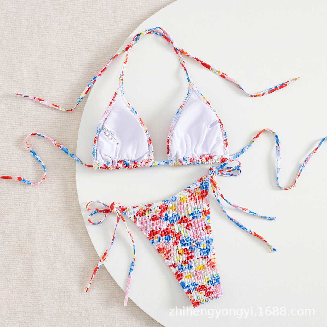 Damen Bikiniset mit buntem Mustermix EB
