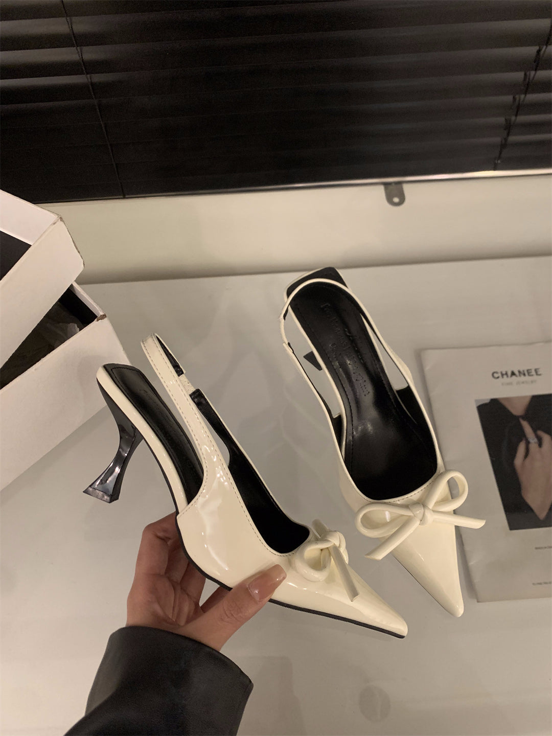 Damen Slingback Pumps mit modischem Schleifenakzent und elegantem Absatz EB