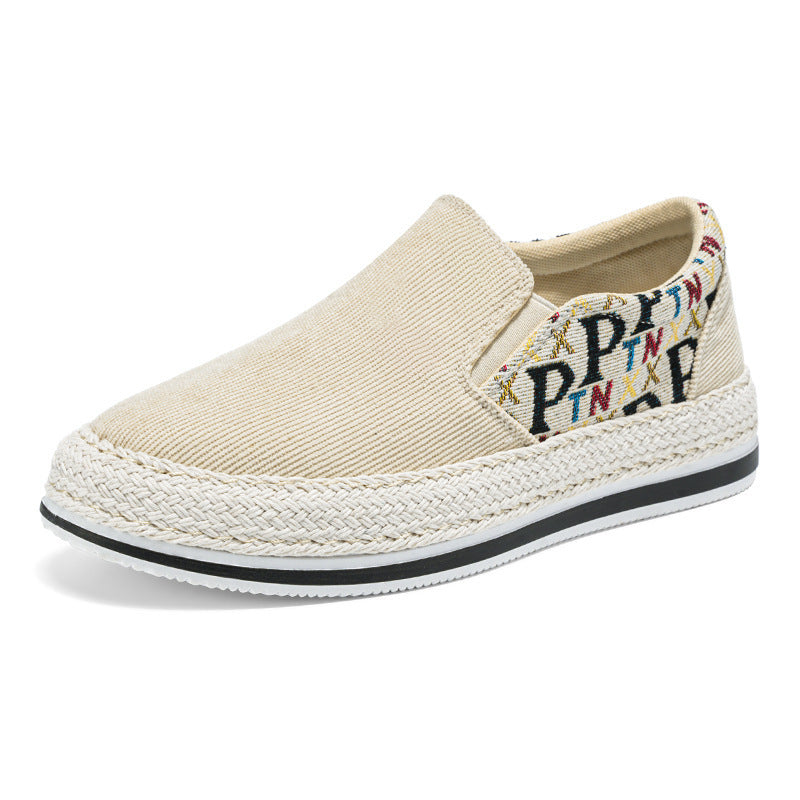 Damen Espadrilles-Slipper mit elastischem Einschlupf und modischem Textil-Obermaterial EB