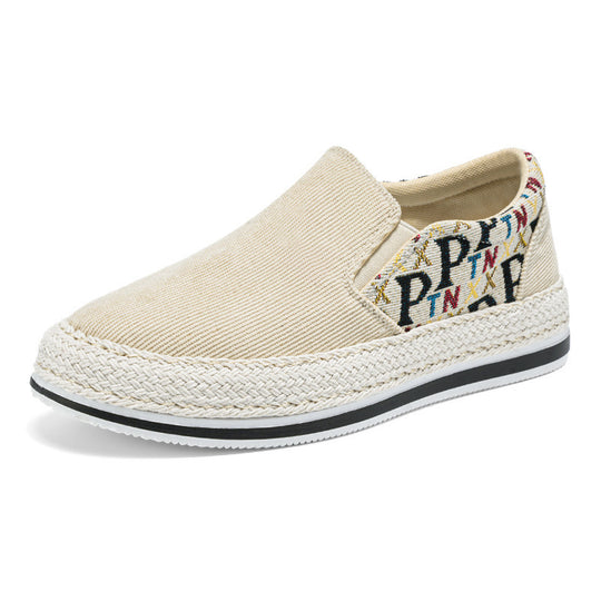 Damen Espadrilles-Slipper mit elastischem Einschlupf und modischem Textil-Obermaterial EB