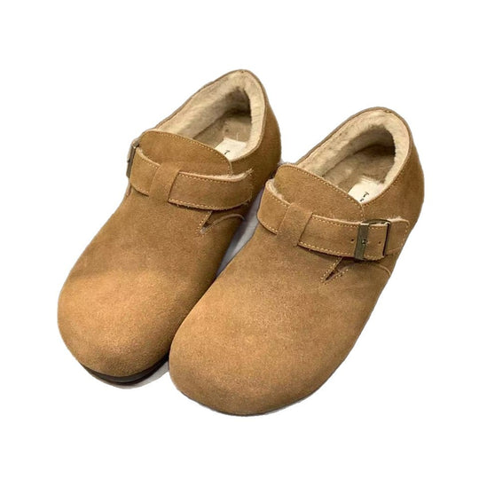 Damen Mokassins mit weichem Innenfutter und modischem Schnallenverschluss EB