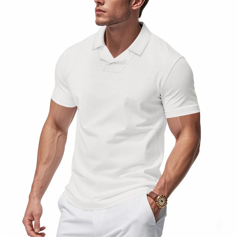 Herren Kurzarm Poloshirt mit strukturiertem Design EB