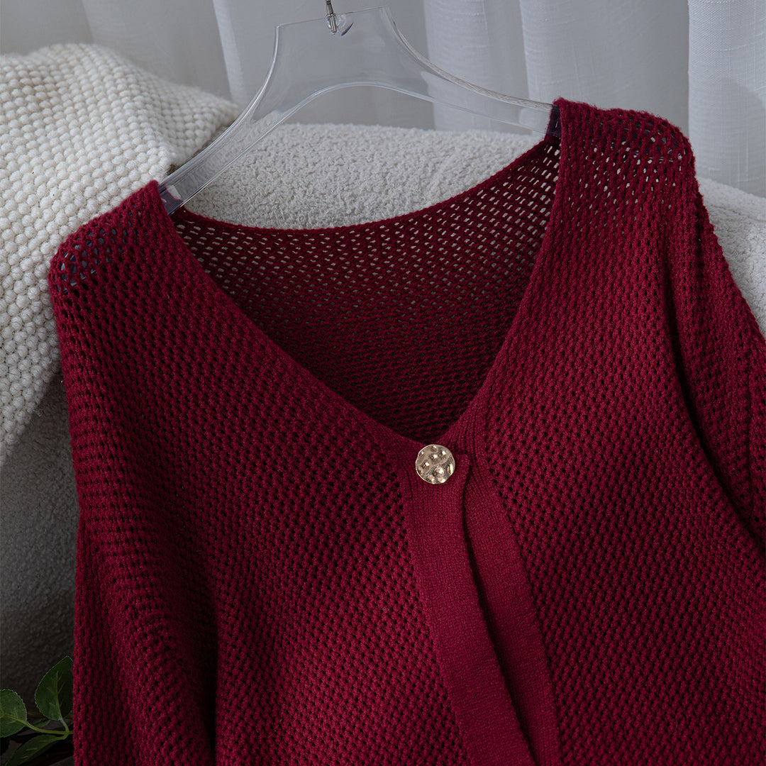 Damen Strickjacke mit dekorativen Knöpfen EB