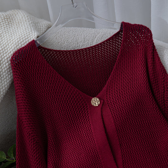 Damen Strickjacke mit dekorativen Knöpfen EB