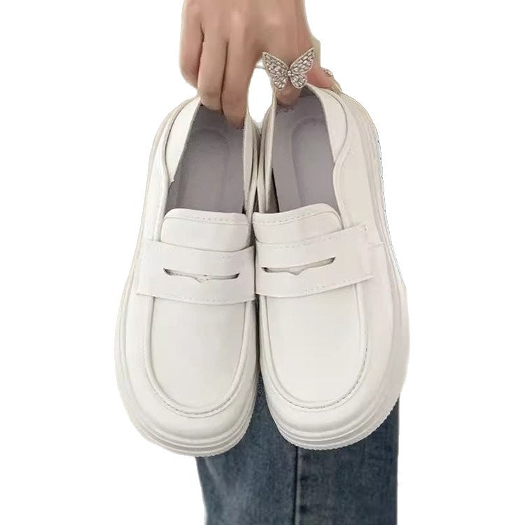 Damen Elegante Slip-On Sneakers mit dicker Sohle und modischer Schnalle EB