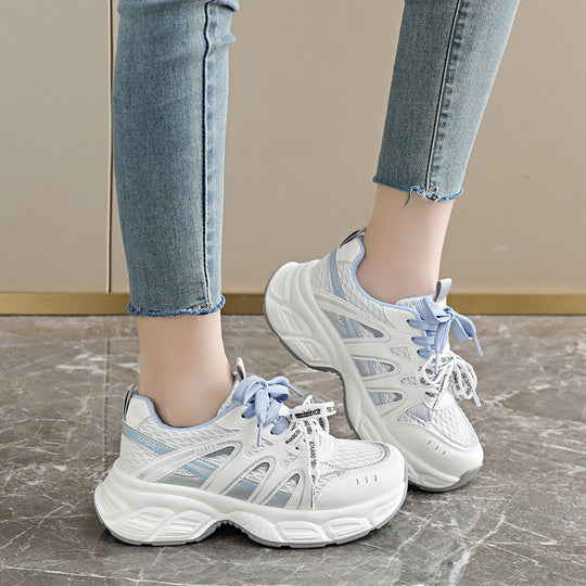 Damen Komfortable Lauf-Sneaker mit atmungsaktiver Netz-Oberfläche und dämpfender Sohle EB