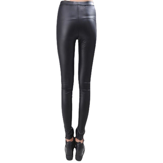 Damen Leggings mit transparenten Einsätzen und dekorativen Knoten EB
