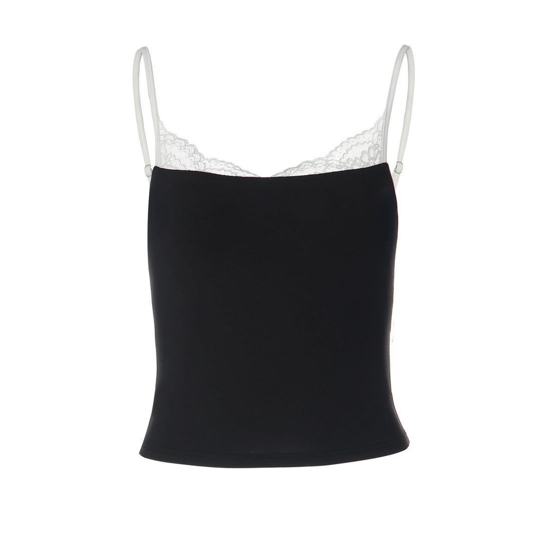 Damen Spitzen-Trägershirt mit elegantem Unterhemd-Design EB