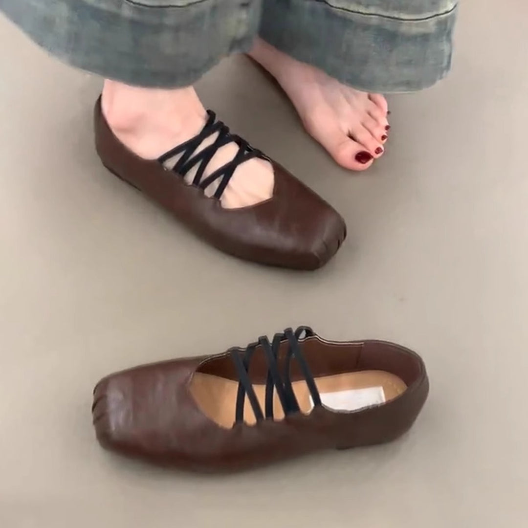 Damen Ballerinas mit innovativem Kreuzband-Design EB