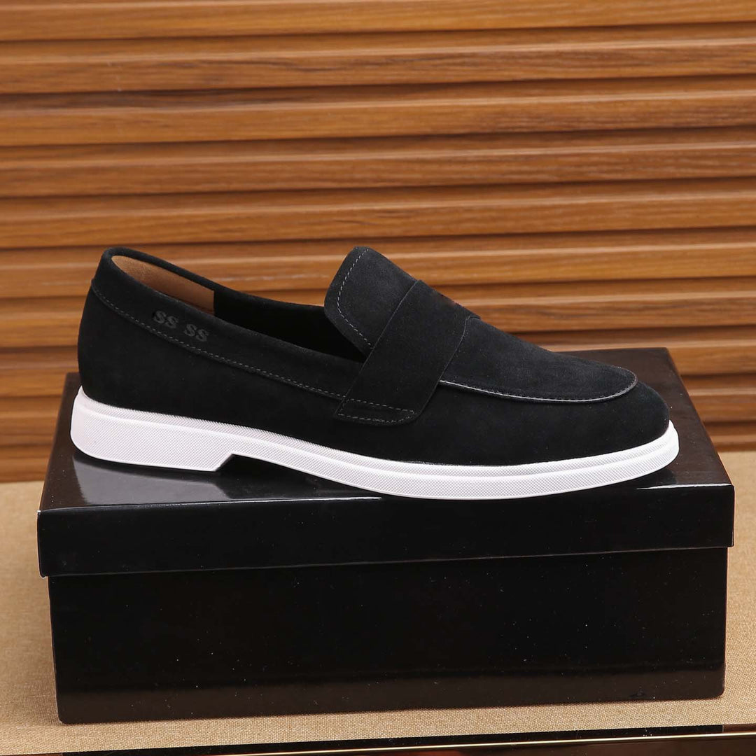 Damen Mokassin Sneaker mit strukturiertem Obermaterial und rutschfester Sohle EB