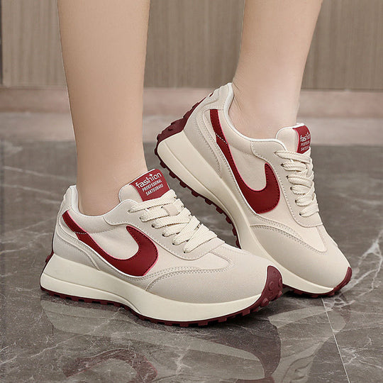 Damen sportliche Sneakers mit atmungsaktivem Obermaterial und dämpfender Sohle EB