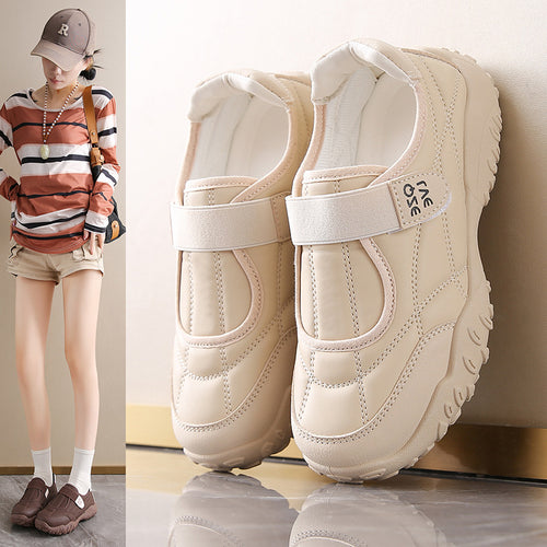 Damen Komfortable Freizeitschuhe mit strapazierfähiger Gummisohle und verstellbarem Riemen EB