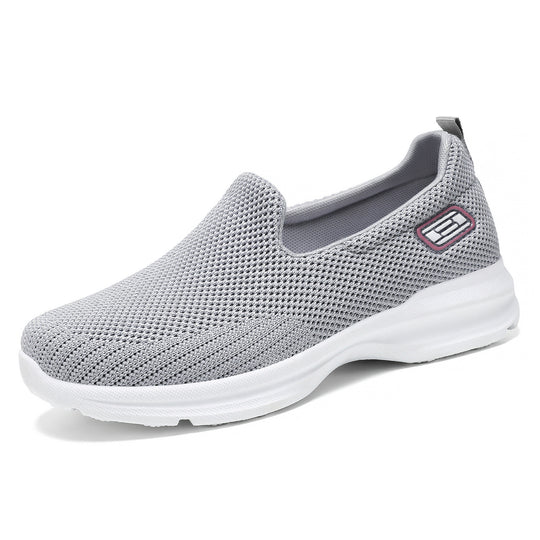 Damen Nahtlose Slip-On Freizeitschuhe mit atmungsaktiver Mesh-Oberfläche EB