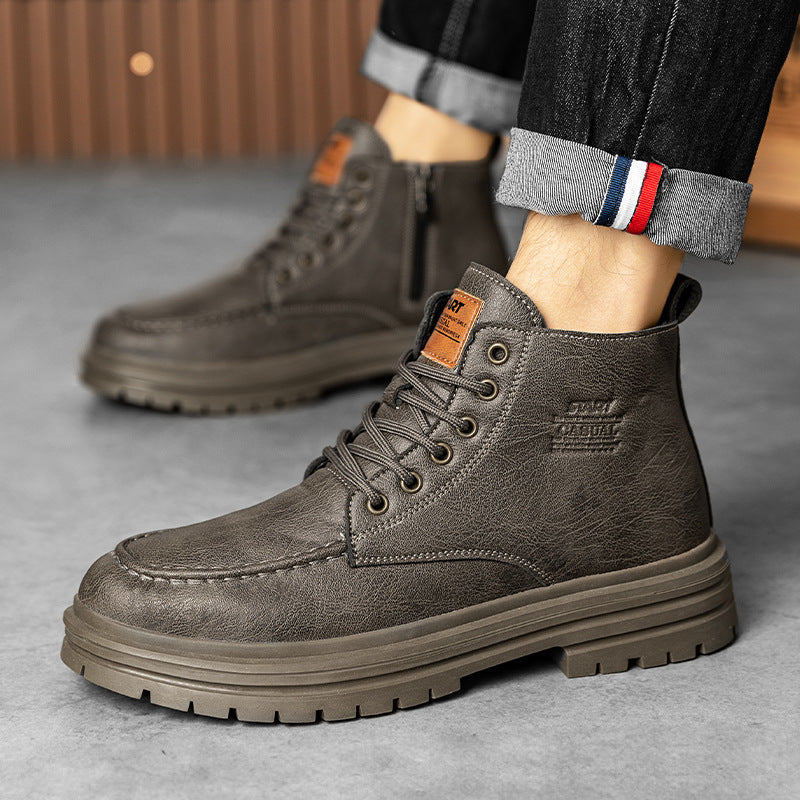 Damen Hochwertige und strapazierfähige Schnürboots aus Kunstleder EB