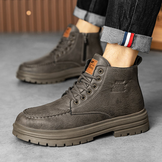 Damen Hochwertige und strapazierfähige Schnürboots aus Kunstleder EB