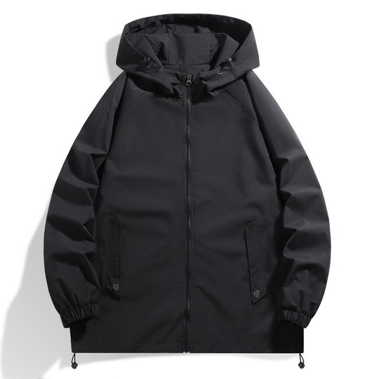 Herren Funktionsjacke mit verstellbarem Kapuzenkragen und elastischen Ärmelbündchen EB