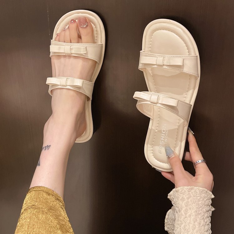 Damen glamouröse Riemchensandalen mit zierlicher Schleifenverzierung EB