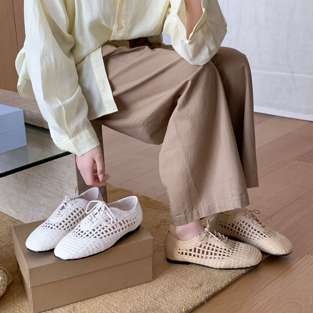 Damen Atmungsaktive und elegante Sneaker mit filigranem Netzdesign EB