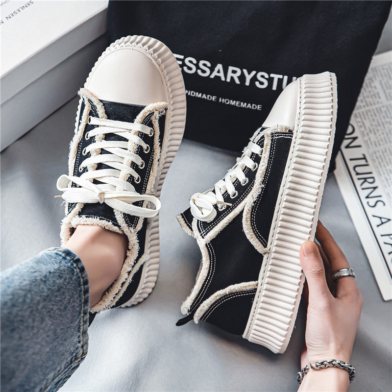 Damen Schnür-Sneaker mit trendigem Design und robustem Gummiboden EB