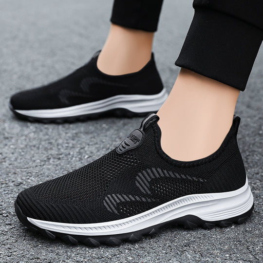 Damen Bequeme Slip-On Sportschuhe mit atmungsaktivem Mesh-Obermaterial EB