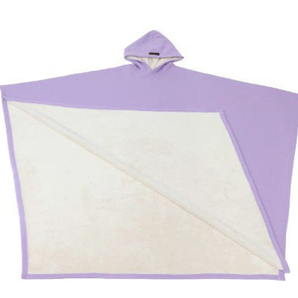 Damen kuscheliger Kapuzenponcho aus weichem Mikrofleece EB