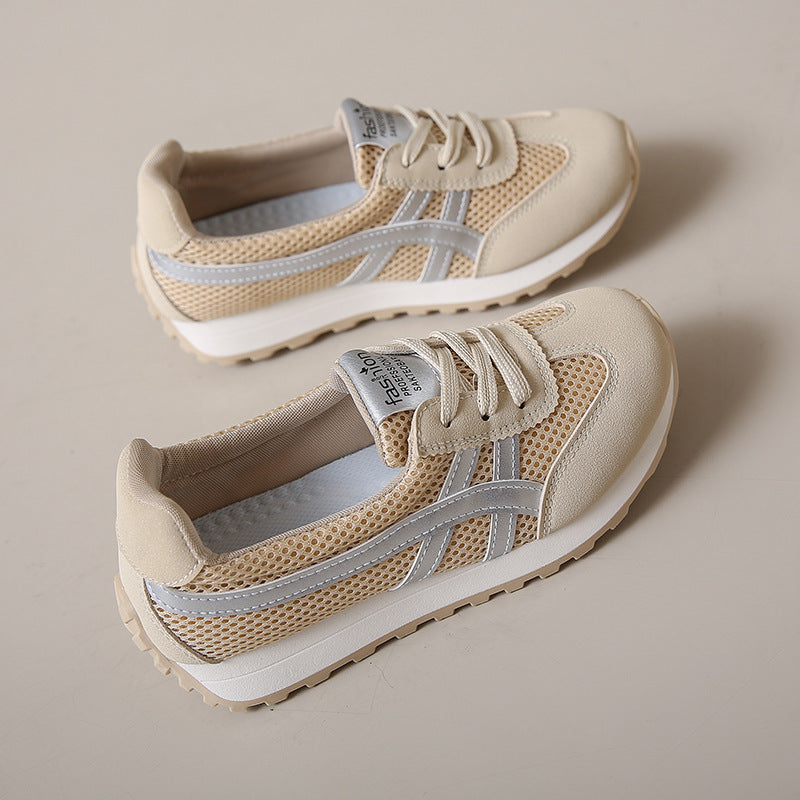 Damen Sportliche und atmungsaktive Sneakers mit elastischem Mesh-Obermaterial EB