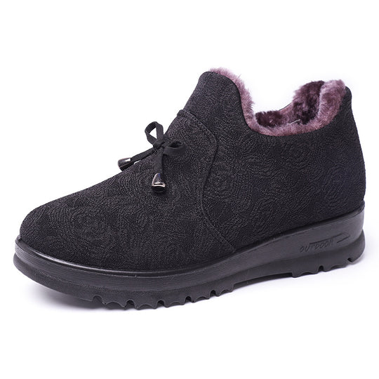 Damen Warme und modische Hausschuhe mit floralem Design EB