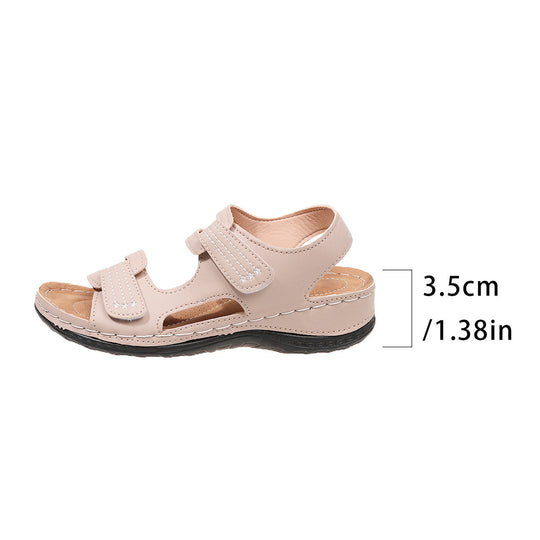 Damen Komfortable Klett-Sandalen mit anatomischer Fußbettgestaltung EB
