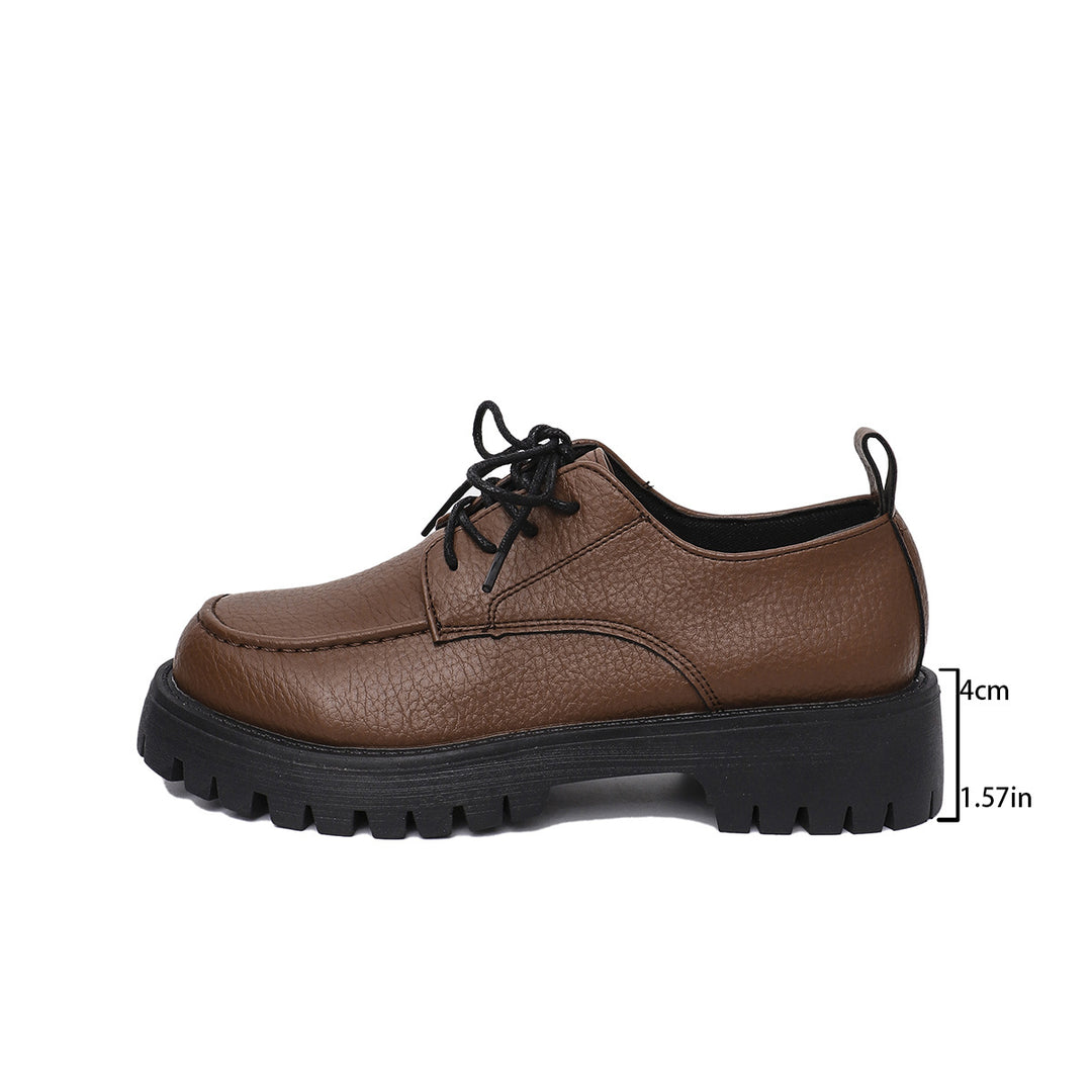 Damen Retro-Look Schnürschuhe mit rutschfester Profilsohle EB