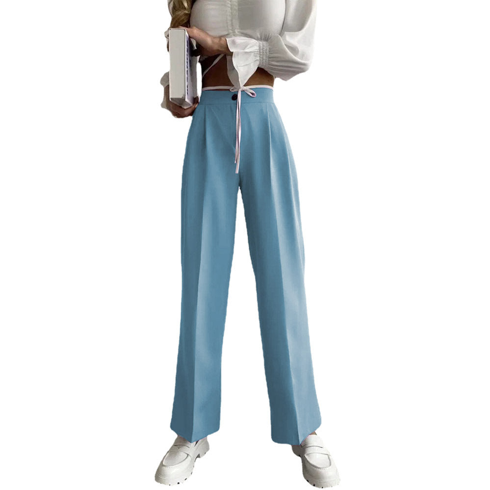 Damen Weite Palazzo-Hose mit elastischem Bund und praktischen Taschen EB