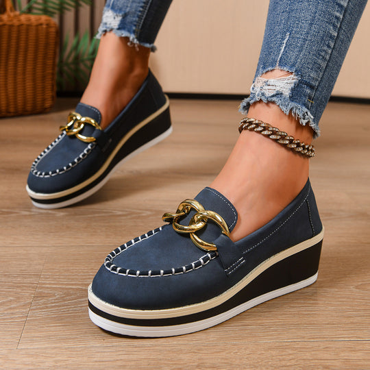 Damen Komfortable Slipper mit Plateausohle EB