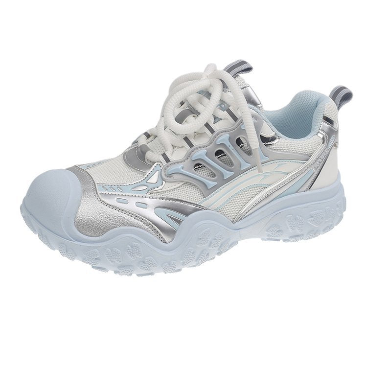 Damen sportliche Lauf-Sneaker mit atmungsaktiver Mesh-Oberfläche und robustem Sohlenprofil EB