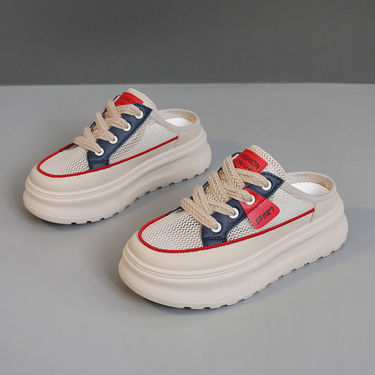 Damen Lässige Sneakers mit innovativem Zipper-Design und bequemer Dämpfung EB
