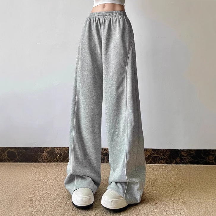 Damen Lässige Jogginghose mit weitem Schnitt und elastischem Bund EB