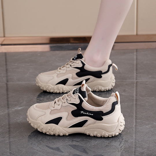 Damen Sportliche Sneakers mit rutschfester Sohle und atmungsaktivem Netzdesign EB