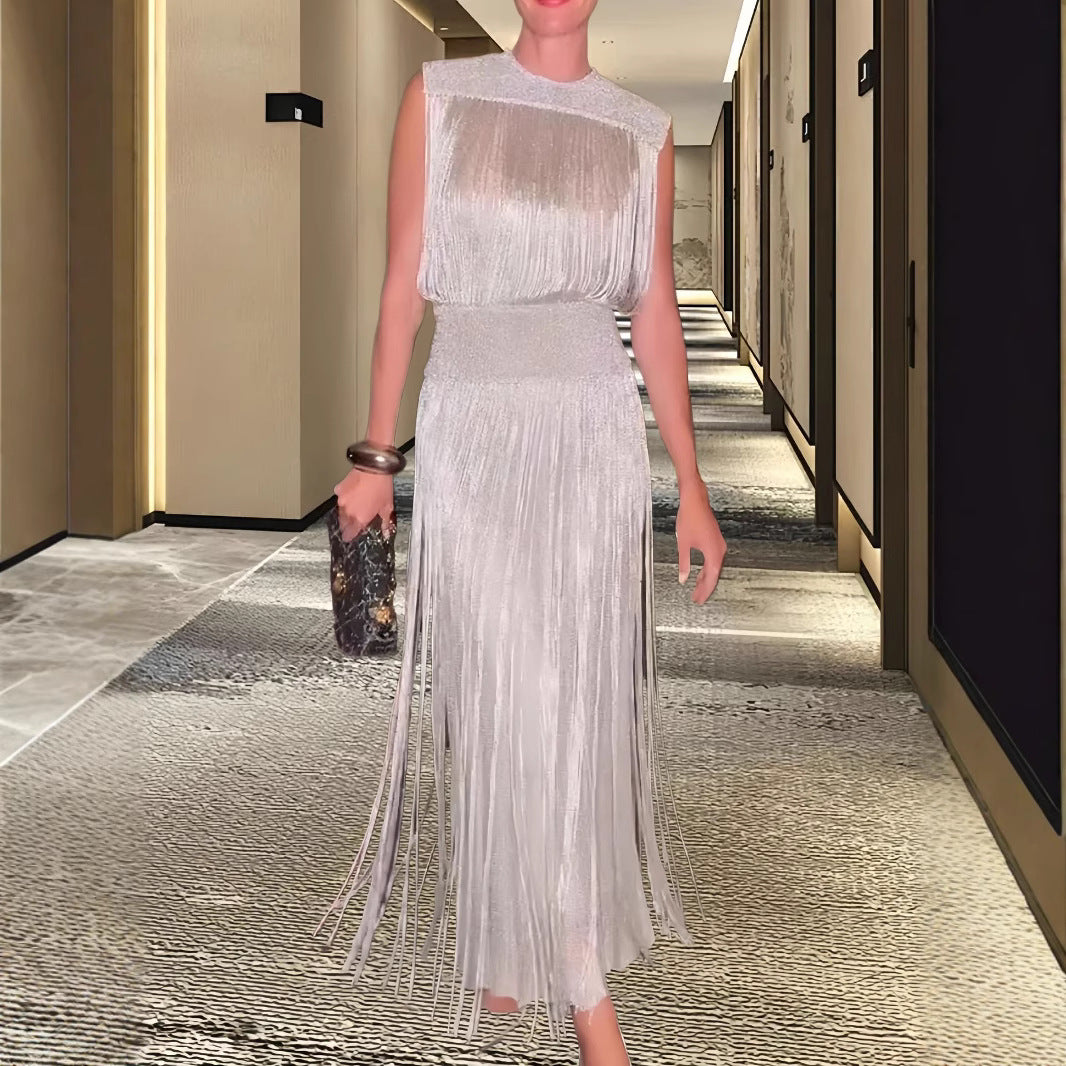 Damen Elegantes Abendkleid mit schwingendem Saum EB