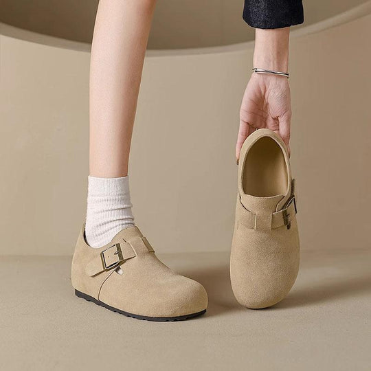Damen Mollettenschuhe mit verstellbarem Riemen EB