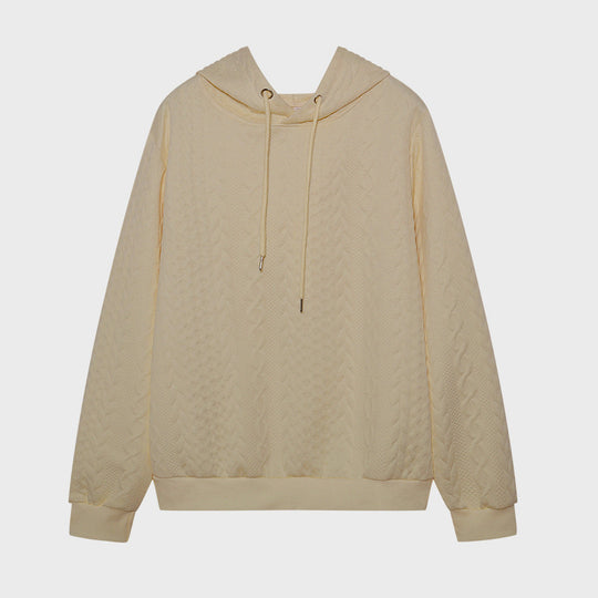 Damen Kapuzenpullover mit Kordelzug und strukturiertem Muster EB