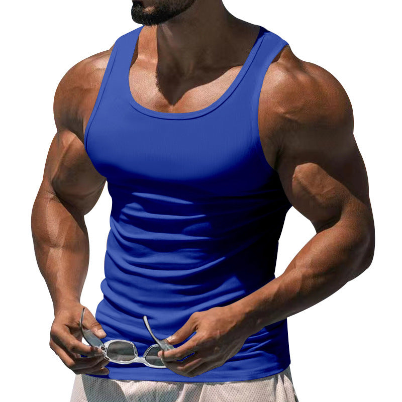 Herren nan figurbetontes funktionales Tanktop mit hohem Armausschnitt und Stretchjersey EB