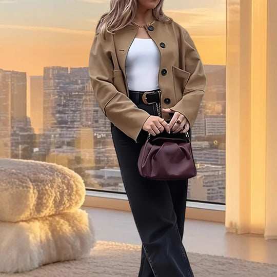 Damen moderne Jacke im minimalistischen Stil EB